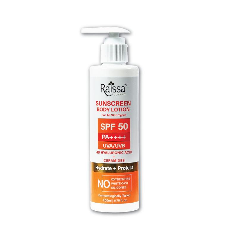 Raissa Luxury SPF 50 Sunscreen Body Lotion