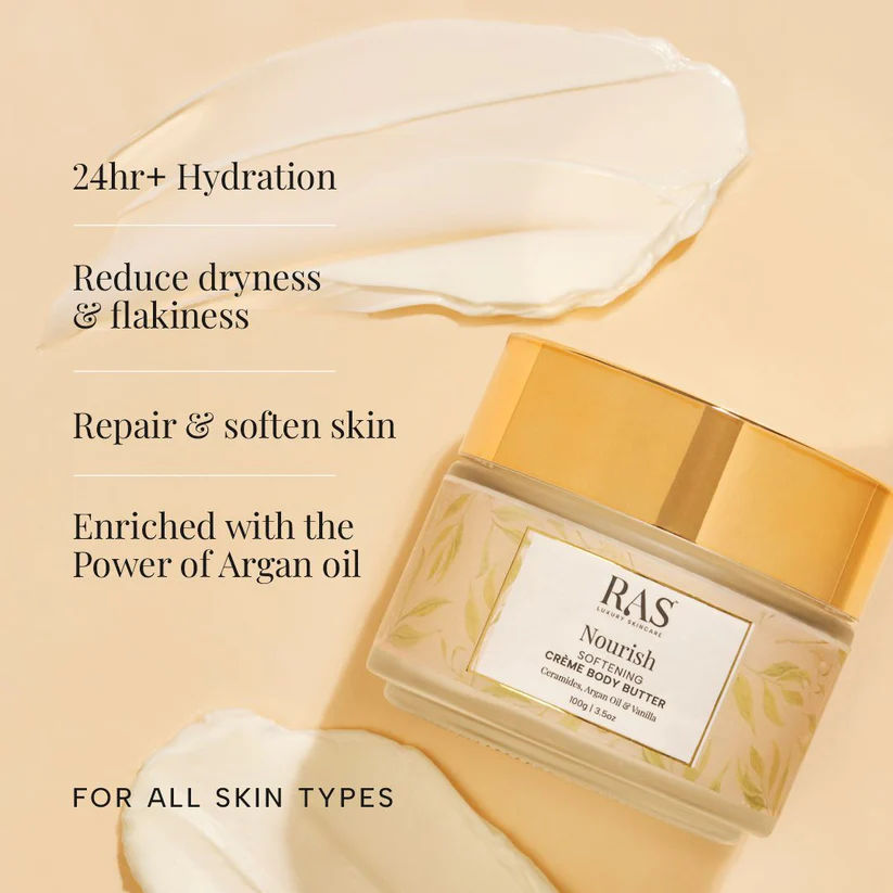 RAS Luxury Oils Nourish Softening Creme Body Butter Enriched With Argan Oil & Vanilla