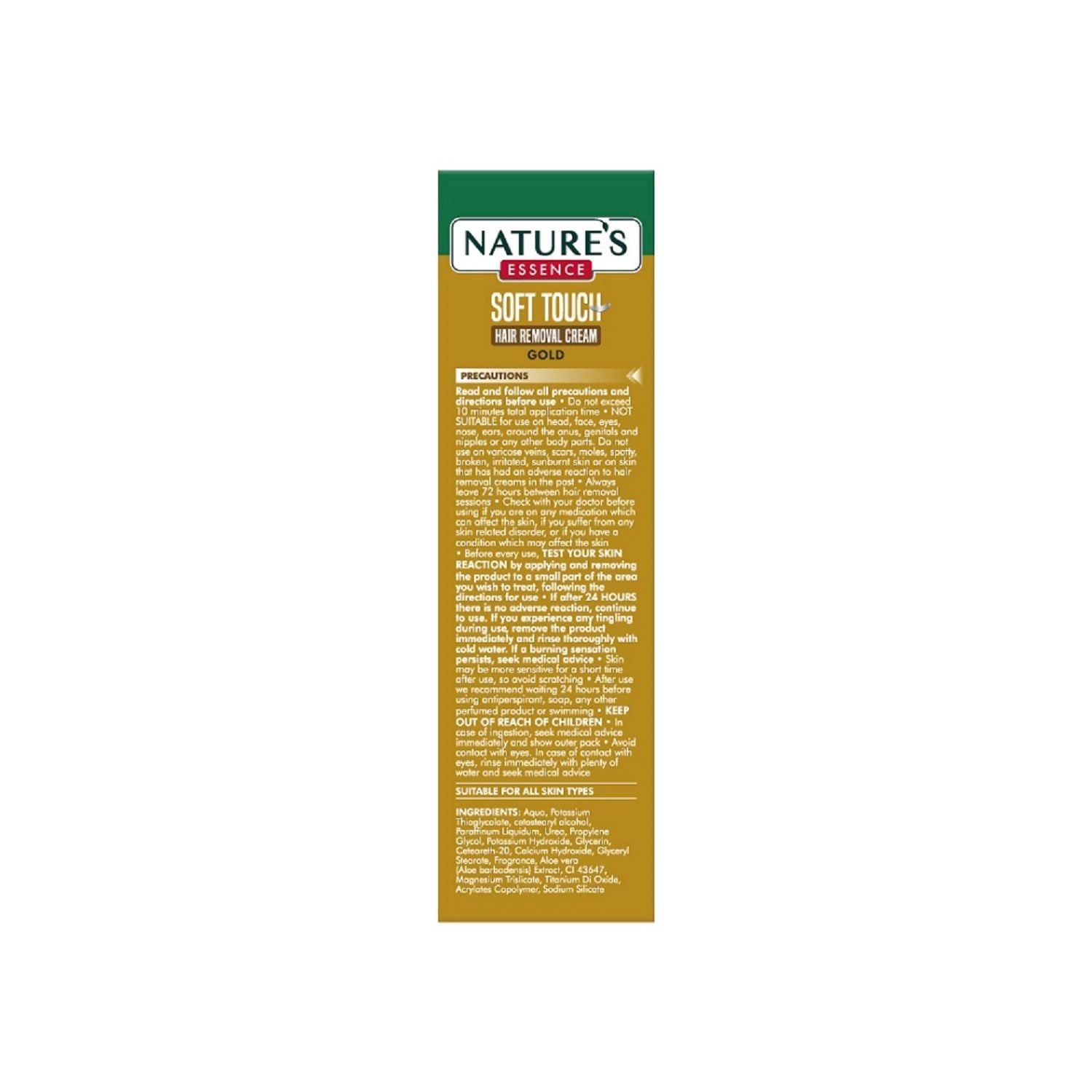 Nature's Essence Soft Touch Hair Removal Cream Gold For All Skin Types