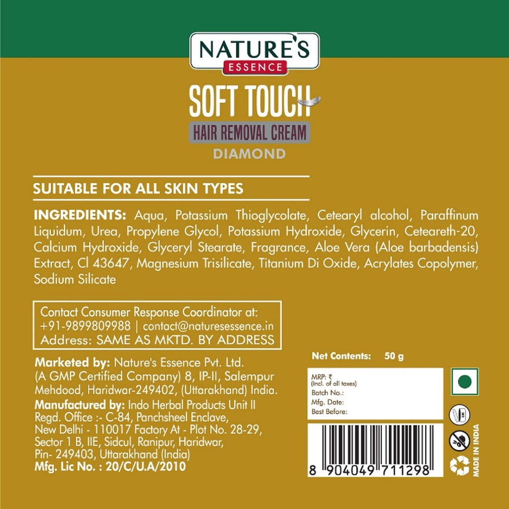 Nature's Essence Soft Touch Hair Removal Cream Gold For All Skin Types