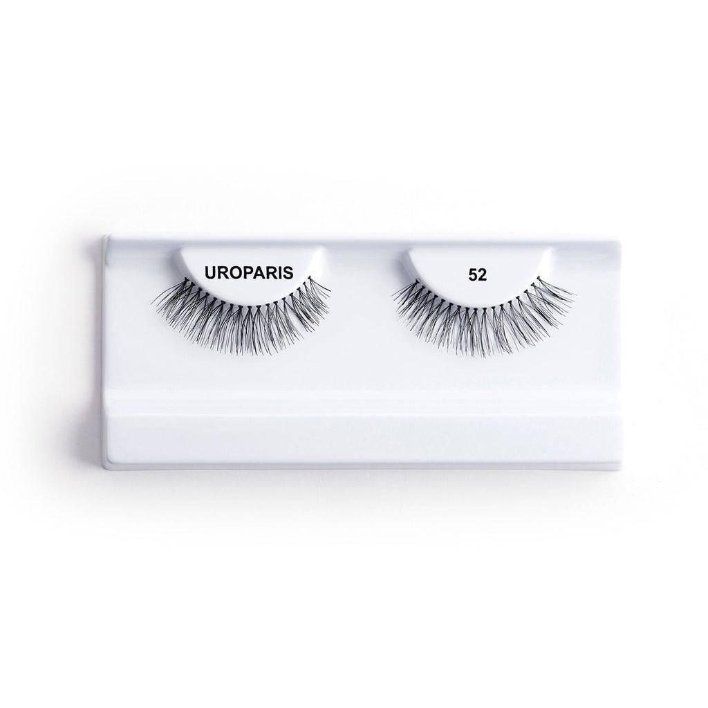Uroparis Human Hair Eyelashes - 52 / BLACK