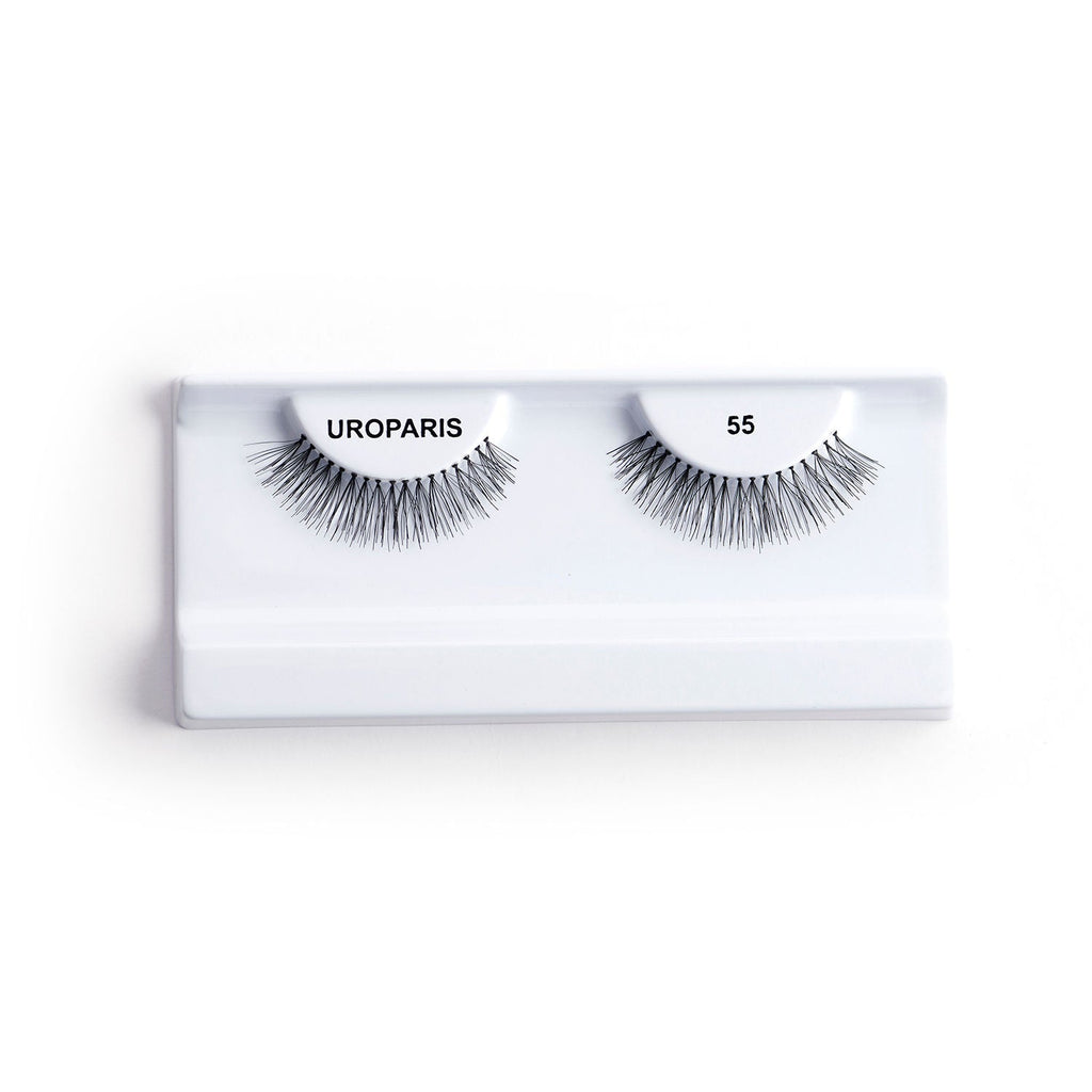 Uroparis Human Hair Eyelashes - 55 / BLACK