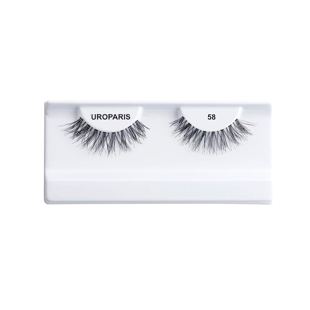 Uroparis Human Hair Eyelashes - 58 / BLACK