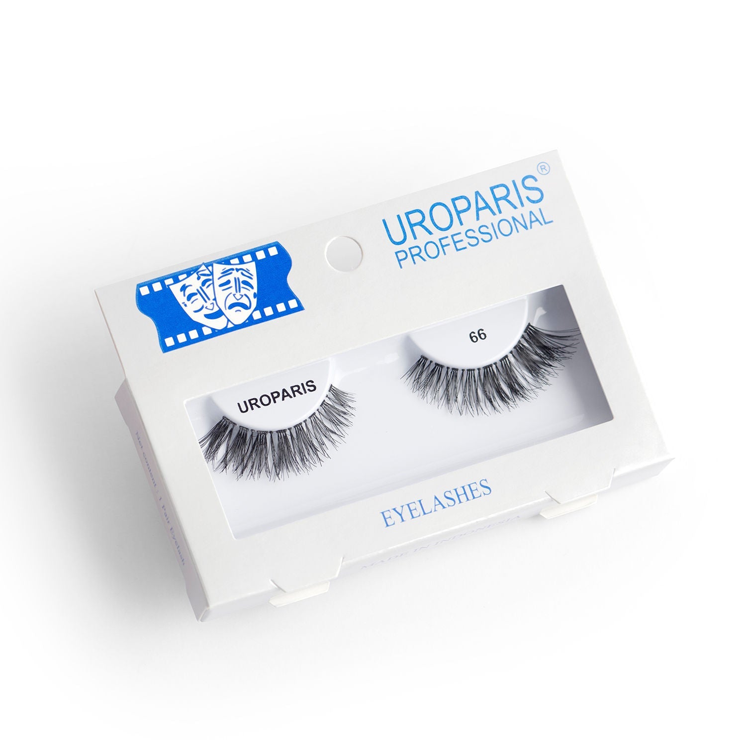 Uroparis Human Hair Eyelashes - 66 / BLACK