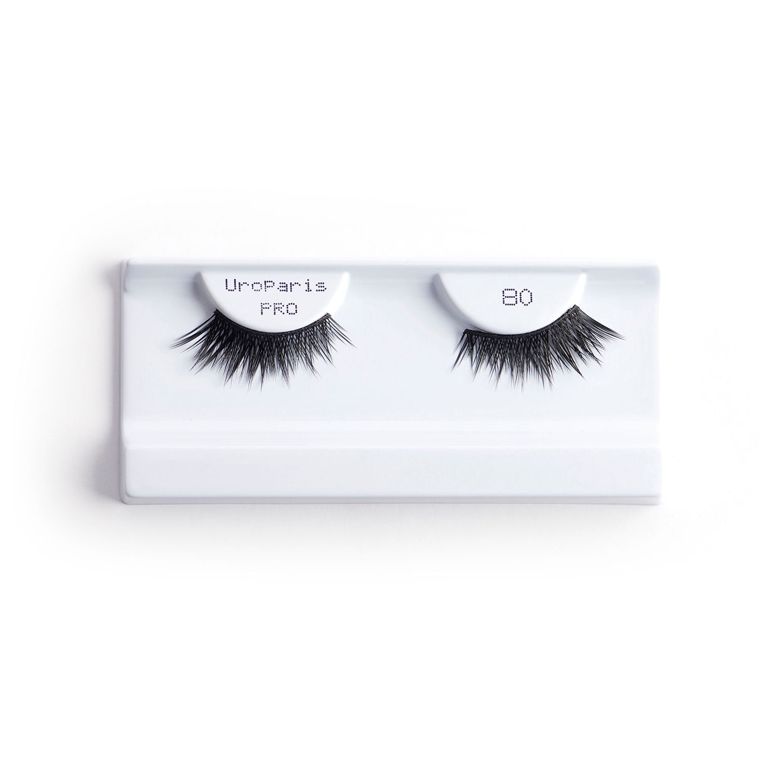 Uroparis Human Hair Eyelashes - PRO 80 / BLACK FINE SYNTHETIC FIBER