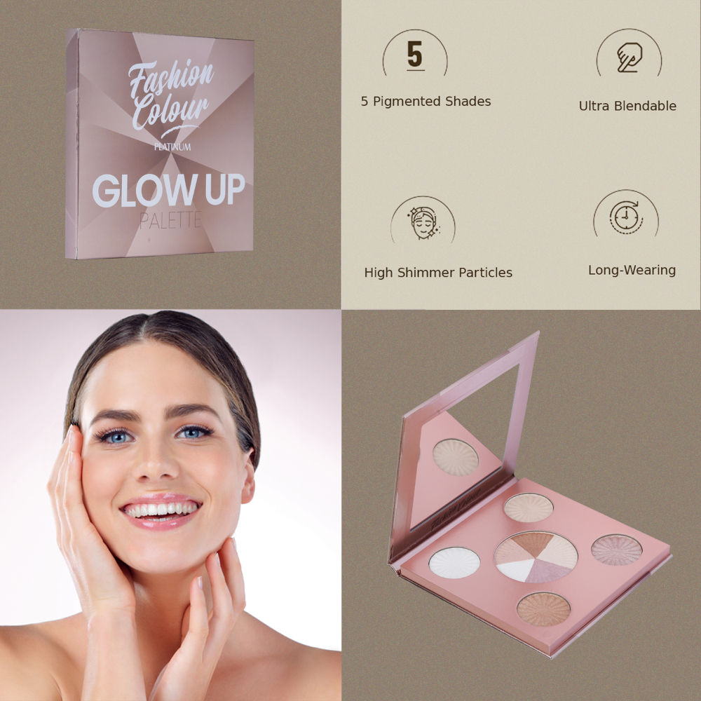 Fashion Colour Glow Up Highlighter Palette - Supreme Shimmer Finish