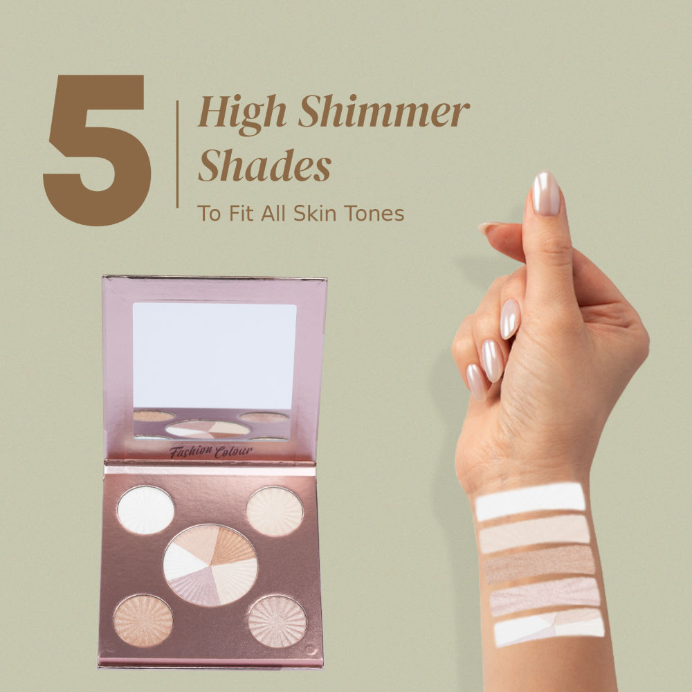Fashion Colour Glow Up Highlighter Palette - Supreme Shimmer Finish
