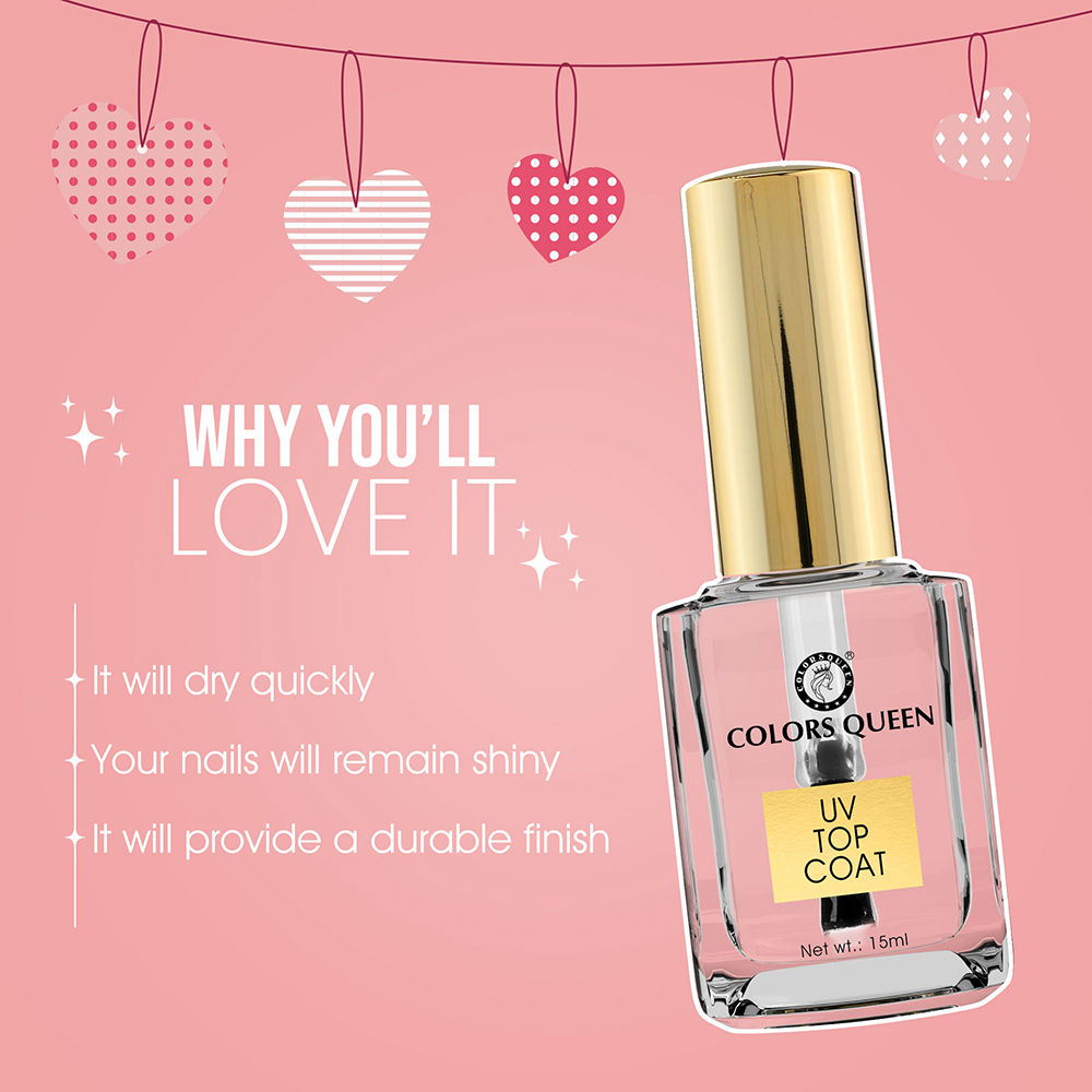 Colors Queen Uv Top Coat Nail Enamel