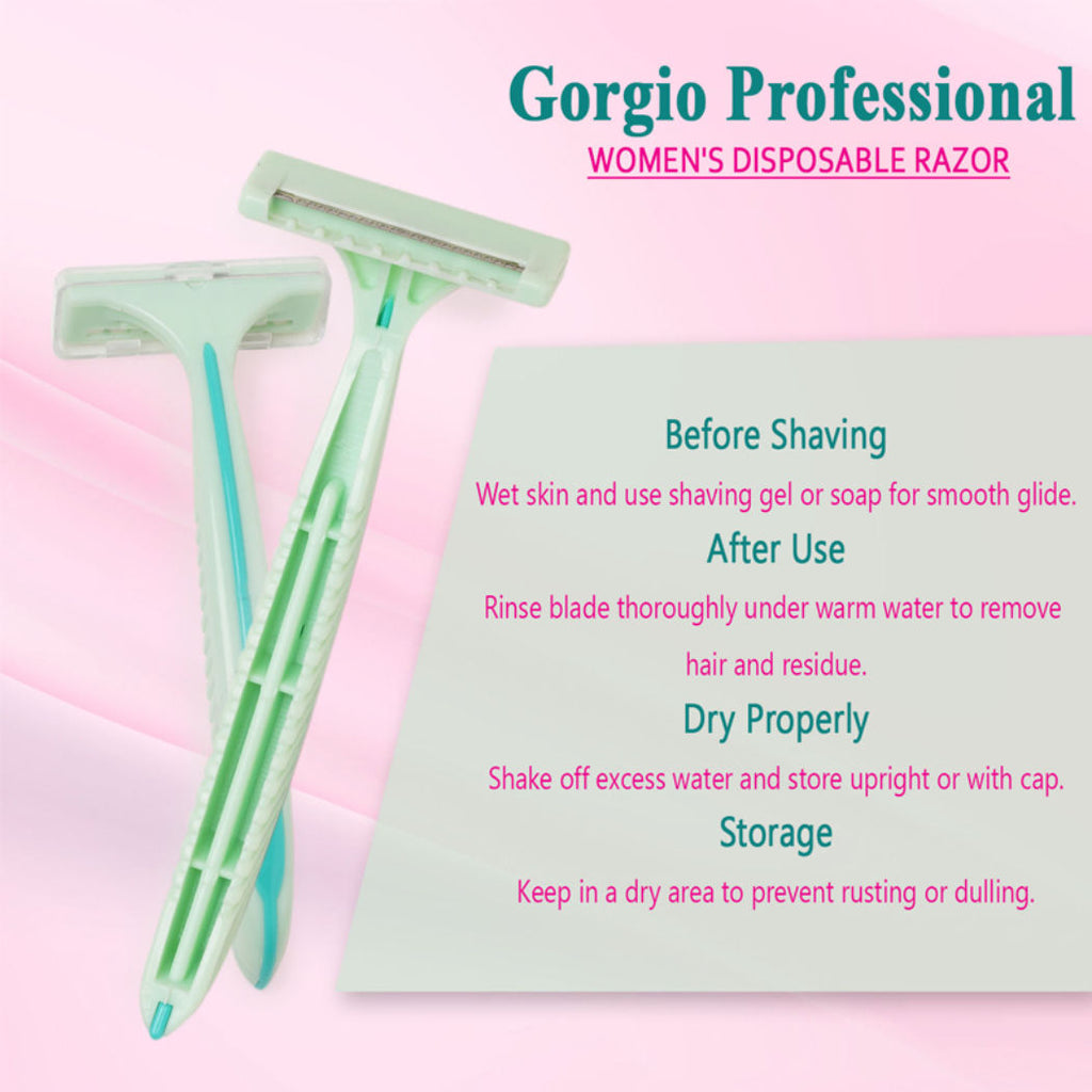 Gorgio Professional ECO0135 Disposable Shaving Razors (Colour & Shape May Vary)
