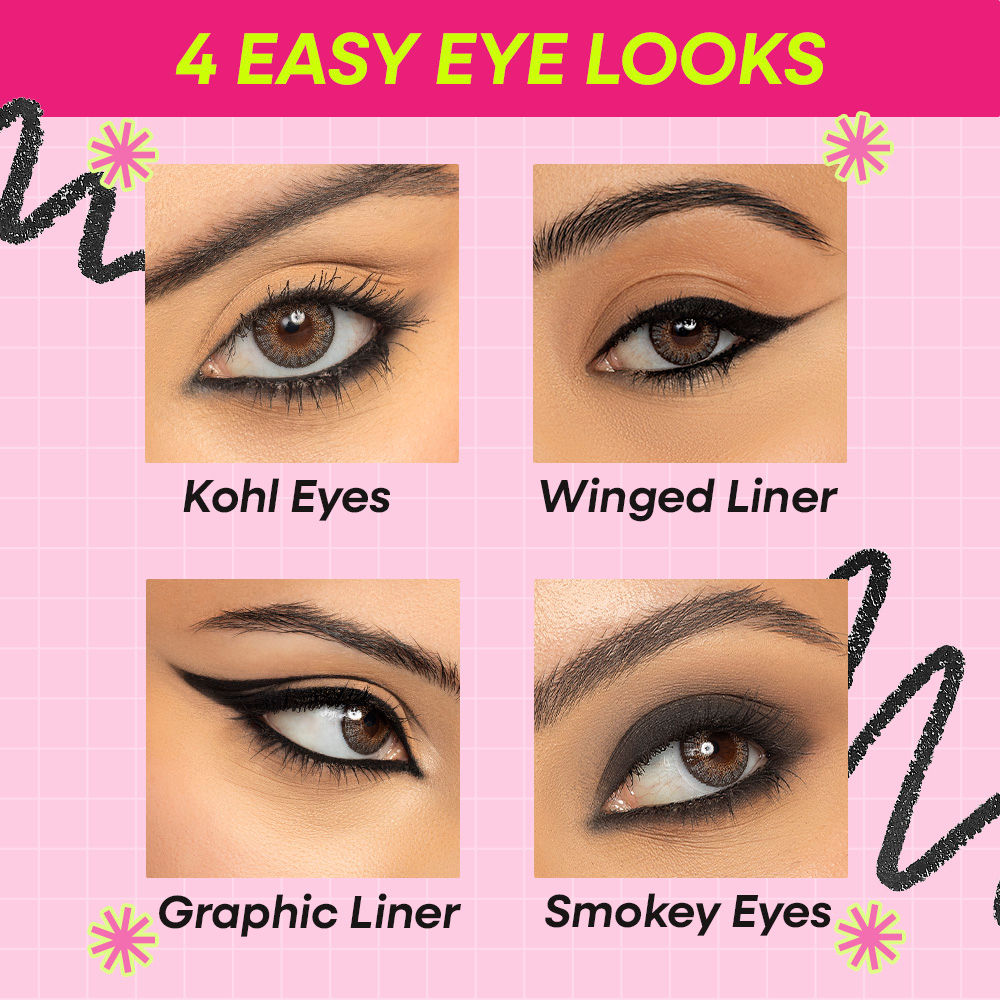 Nykaa Cosmetics Xtreme Impact Upto 36 Hour Long Stay Smudge & Water Resistant Kajal Eyeliner
