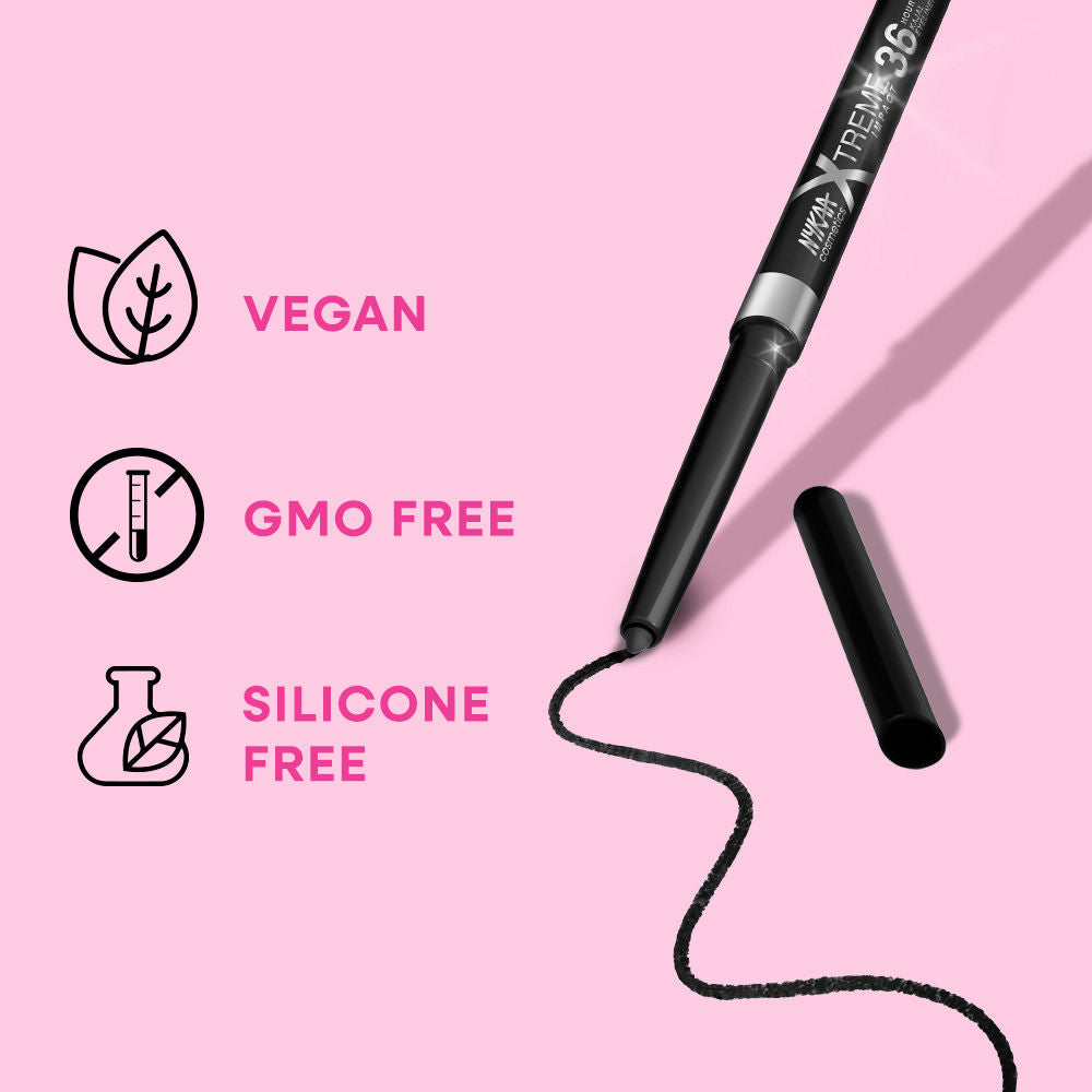 Nykaa Cosmetics Xtreme Impact Upto 36 Hour Long Stay Smudge & Water Resistant Kajal Eyeliner