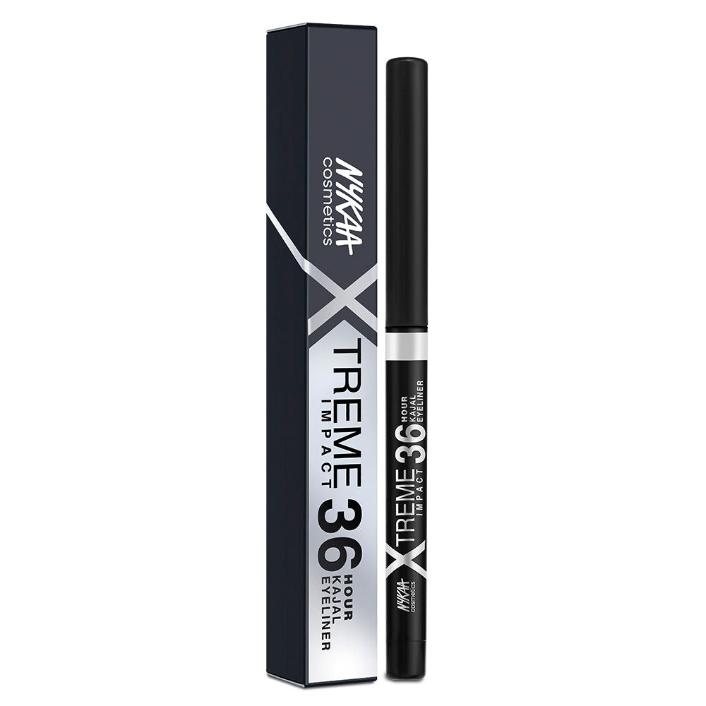 Nykaa Cosmetics Xtreme Impact Upto 36 Hour Long Stay Smudge & Water Resistant Kajal Eyeliner