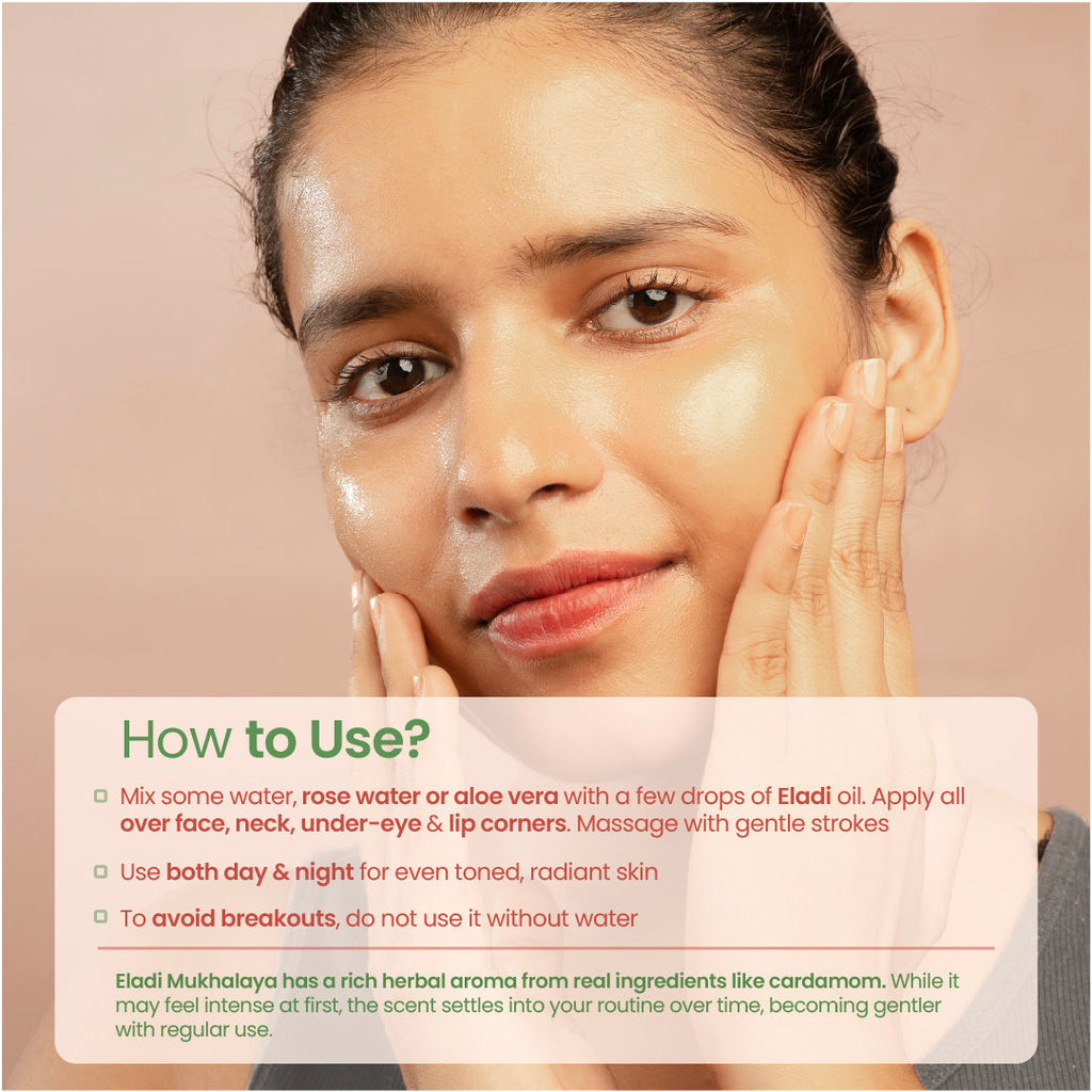 Nat Habit Classical Eladi Mukhalaya Face Oil, Tailam For Tan & Pigmentgation with Taila-Paka Process