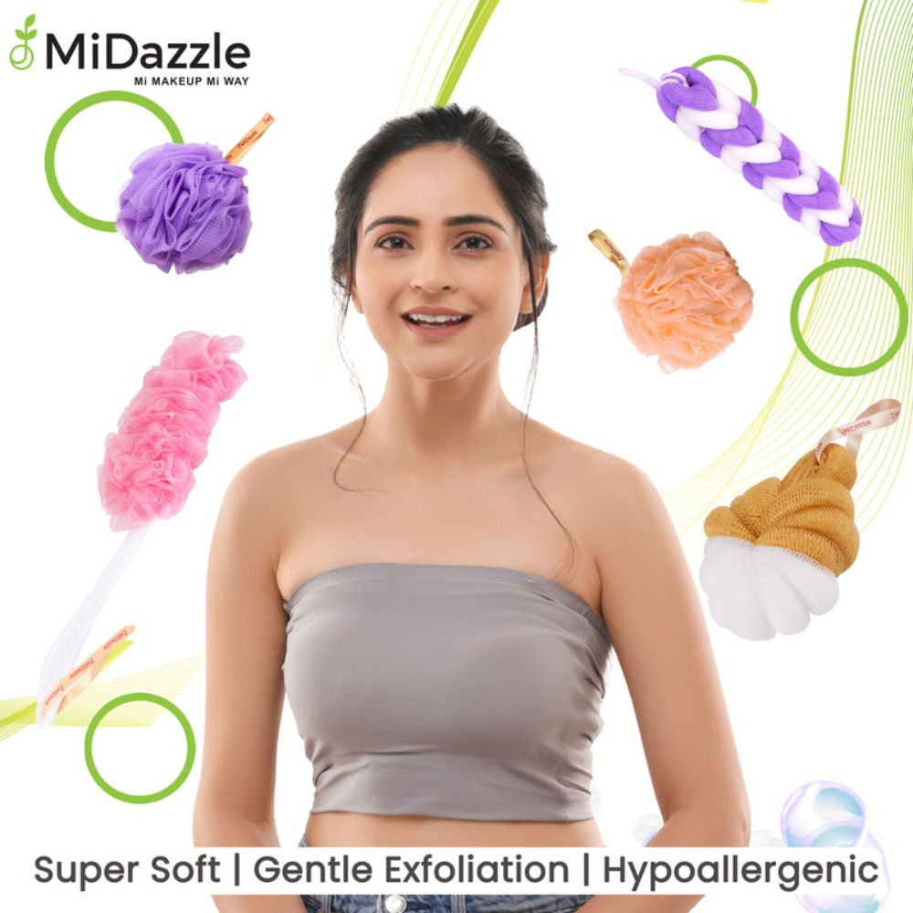 Midazzle Luxury Back Scrubber Loofah Belt for Bathing For Men and Women Strechable