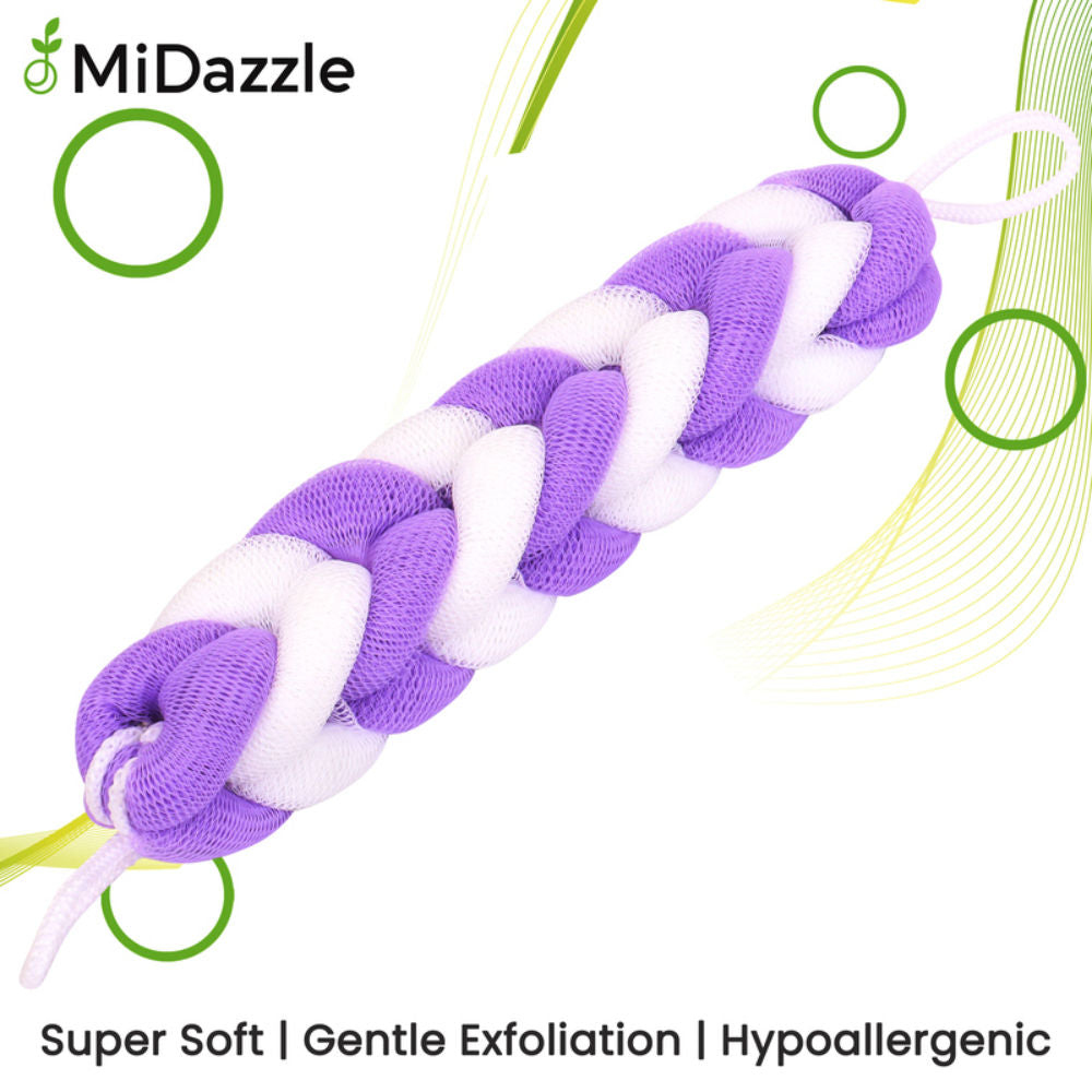 Midazzle Luxury Back Scrubber Loofah Belt for Bathing For Men and Women Strechable