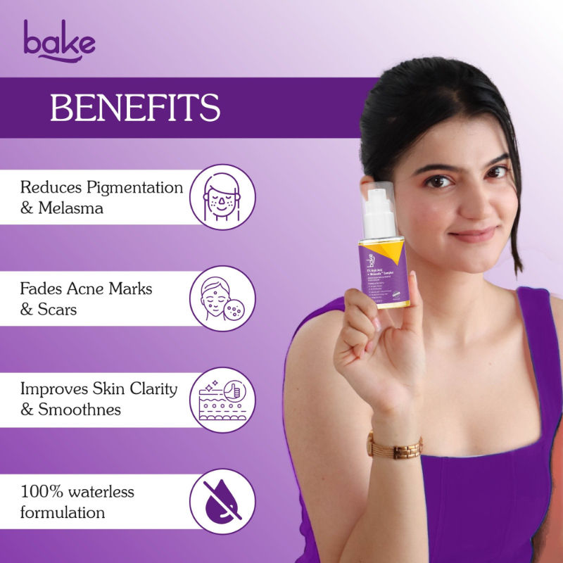 Bake 2% Kojic Acid Face Serum With Niacinamide For Pigmentation, Dark Spots & Uneven Skin Tone