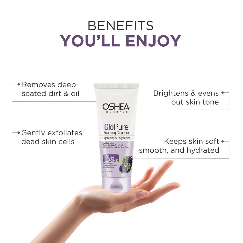 Oshea Herbals Glopure Lightening And Brightening Foaming Cleanser