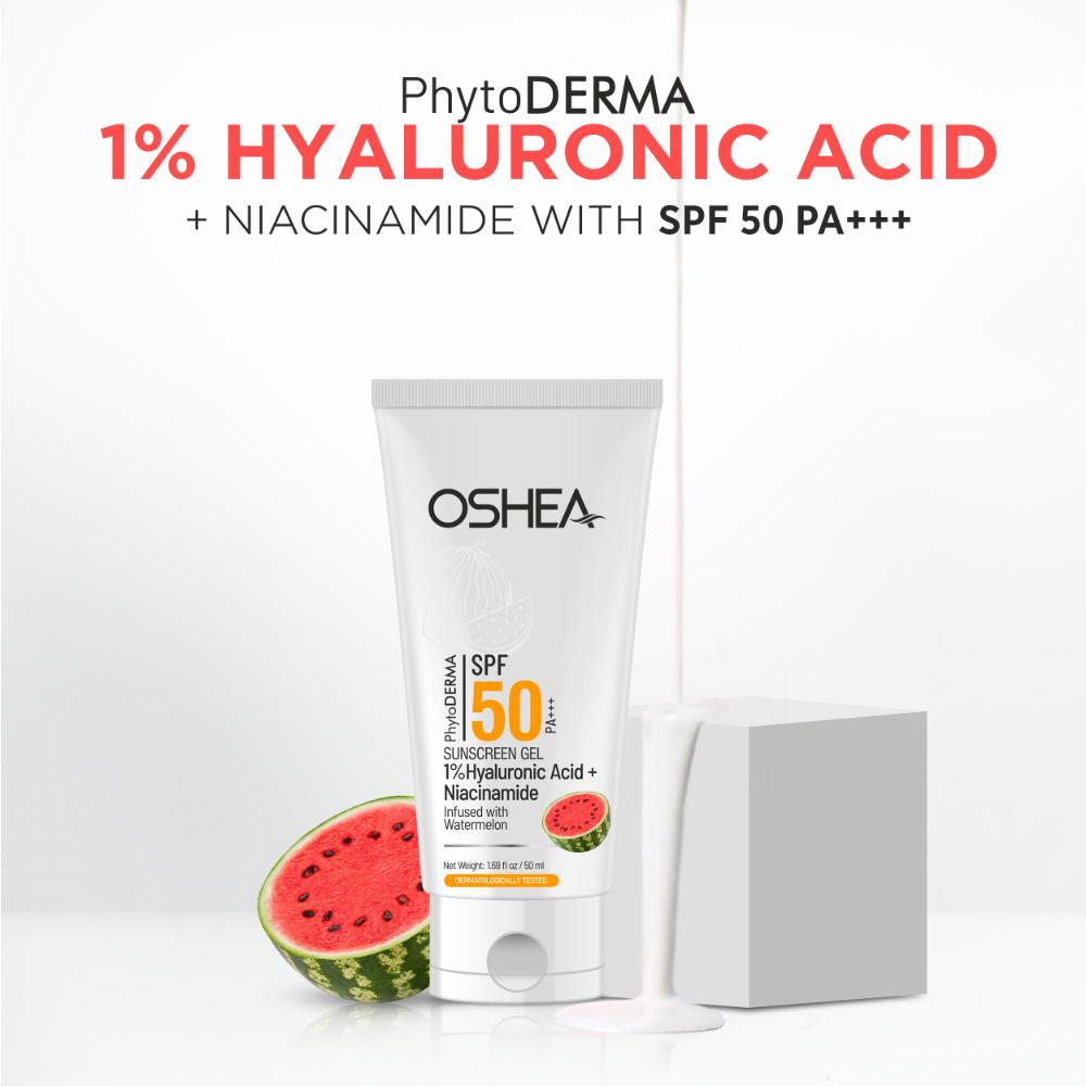 Oshea Herbals Phytoderma 1% Hyaluronic Acid SPF 50 PA+++ Sunscreen Gel