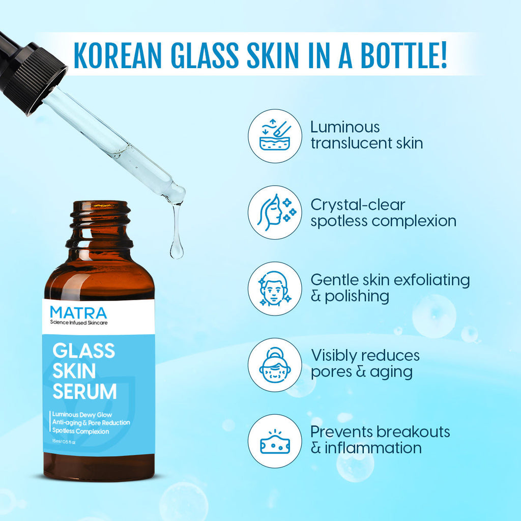 Matra Korean Glass Skin Serum With Salicylic Acid & Lactic Acid For Spotless Glow & Anti Aging