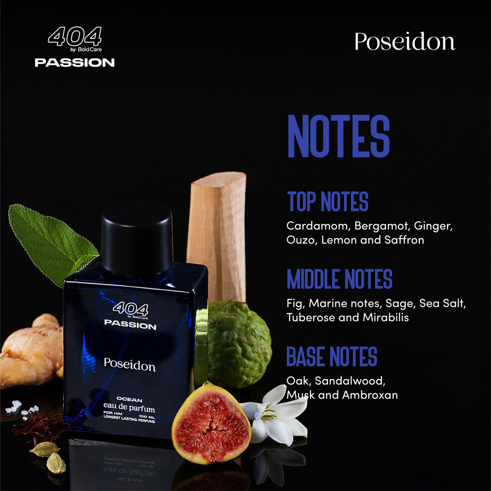 Bold Care Poseidon Ocean Perfume Gift Pack For Him