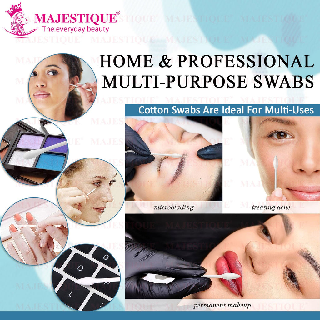 Majestique Dual-purpose Cotton Swab Makeup Remover Stick - 200 Pcs