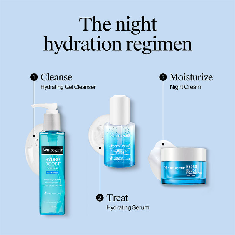 Neutrogena Hydro Boost Hyaluronic Acid Night Cream & Moisturizer with Peptide for Dry & Oily Skin