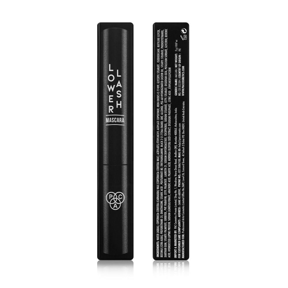 PAC Lower Lash Mascara - Micro Bristles to Coat Tiny Lashes, Fuller Lower Lashes, Waterproof
