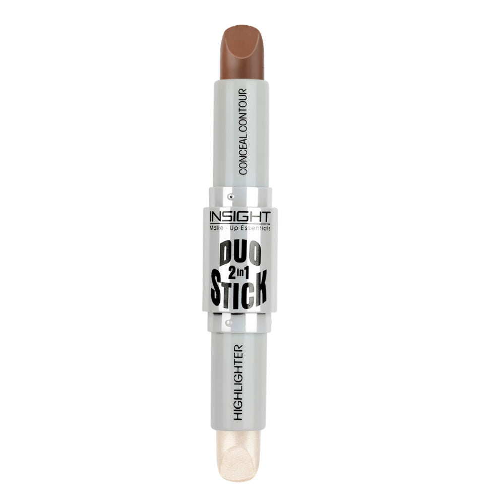 Insight Cosmetics Duo Stick 2 In 1 Contour & Highlighter, Crease Resistant, Long Wear