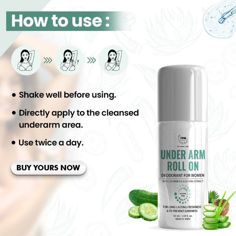 TNW The Natural Wash Underarm Roll On Long Lasting Freshness Women