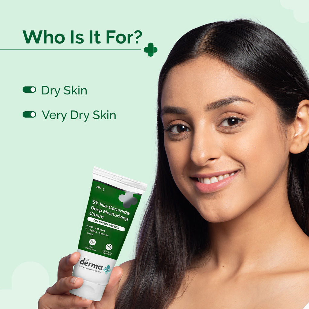 The Derma Co 5% Nia-Ceramide Deep Moisturizing Cream for Dry and Very Dry Skin