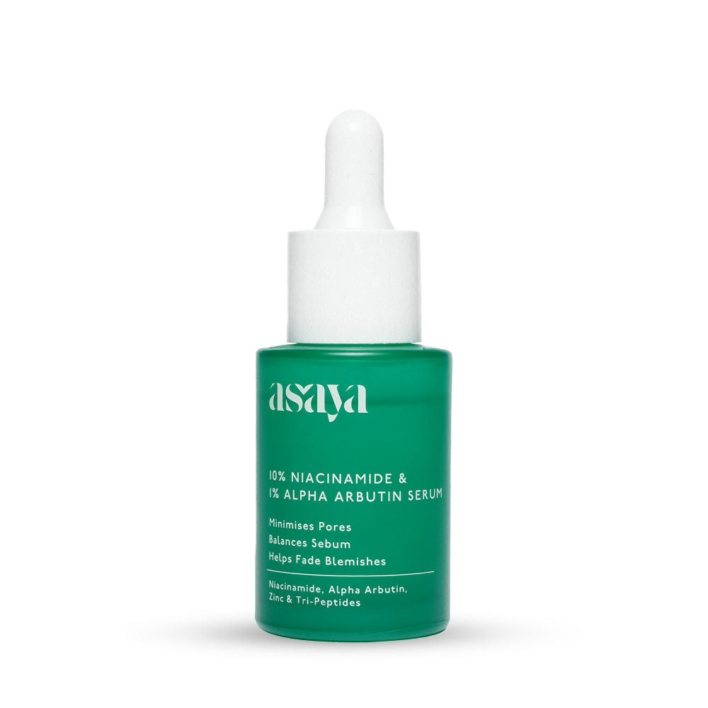 Asaya 10% Niacinamide Face Serum with Alpha Arbutin & Zinc PCA for Acne Marks Dark Spots & Even Tone