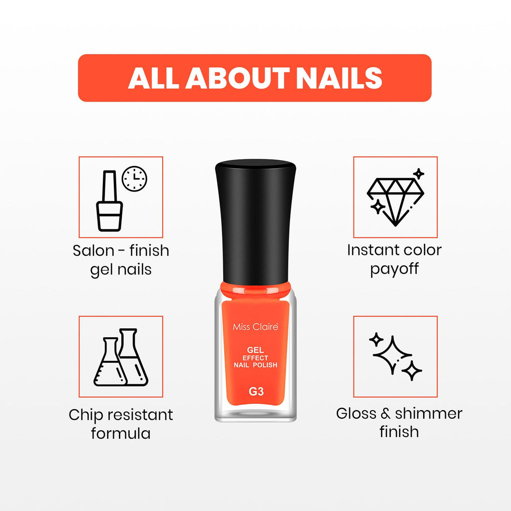 Miss Claire Gel Effect Nail Polish