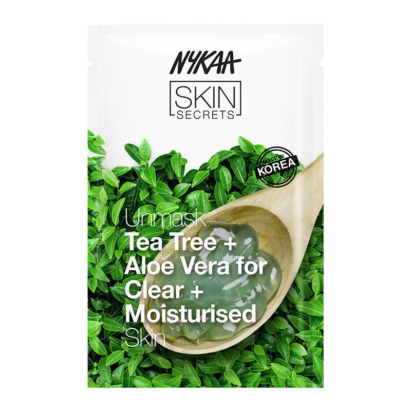 Nykaa Green Tea + Aloe Vera Sheet Mask For Hydrated Skin - Formulated in Korea - For All Skin Types