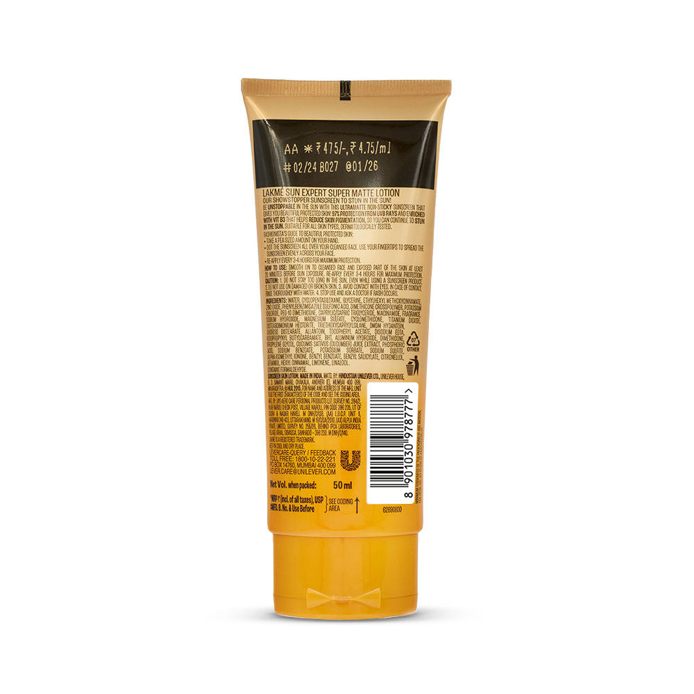 Lakme Sun Expert SPF 30 PA++ Ultra Matte Lotion Sunscreen