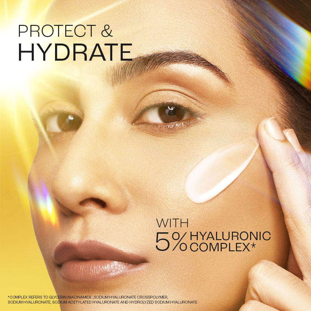 Lakme 5% Hyaluronic Water-Light Sunscreen Gel SPF 50 Pa++++ For Oily Skin, Plump & Hydrated Skin
