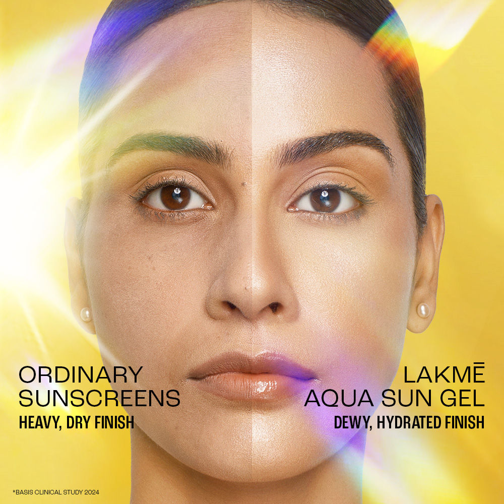 Lakme 5% Hyaluronic Water-Light Sunscreen Gel SPF 50 Pa++++ For Oily Skin, Plump & Hydrated Skin