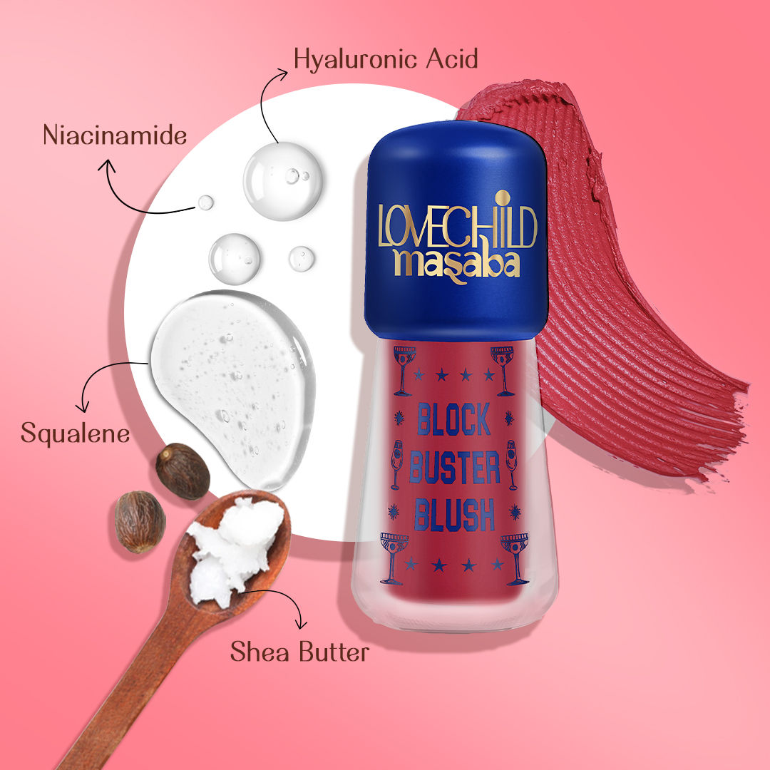 LoveChild Masaba Dewy, Buildable, Long-Lasting Blockbuster Blush Creme