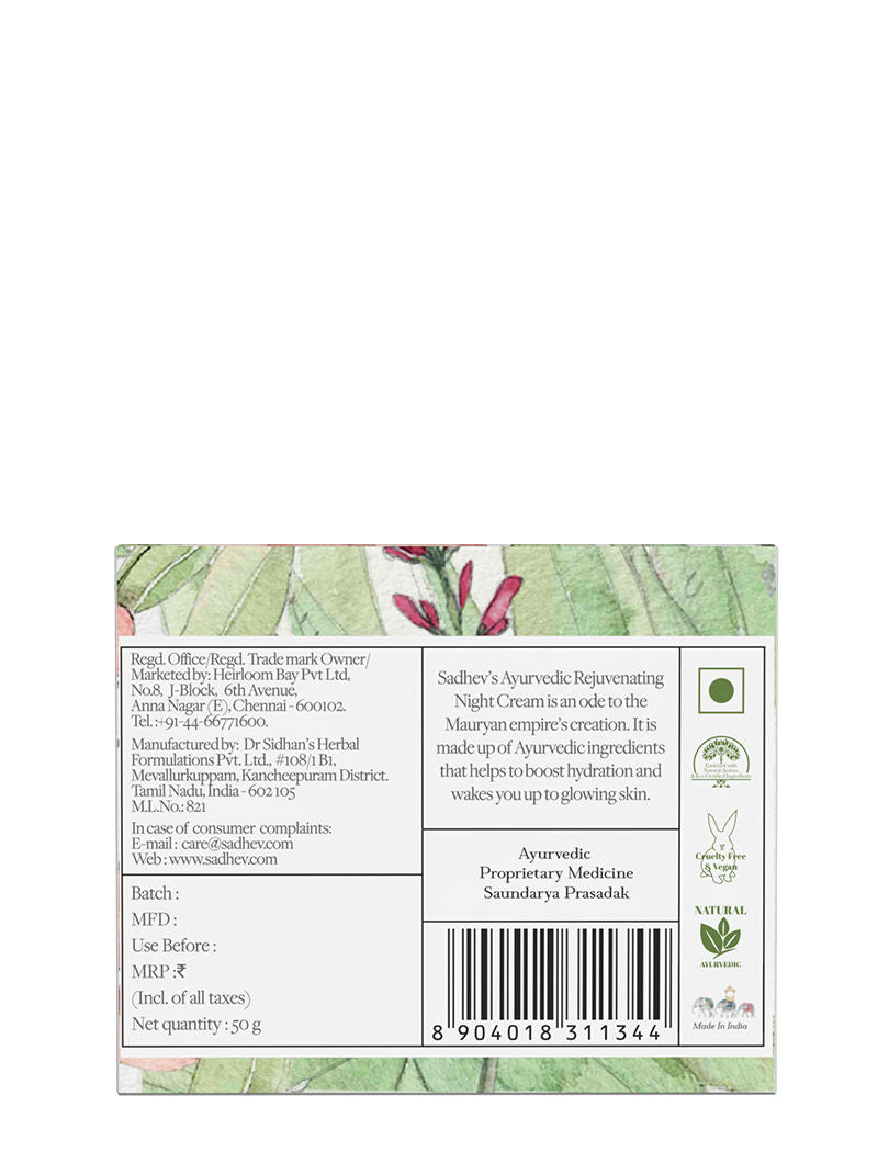 SADHEV Ayurvedic Rejuvenating Night Cream