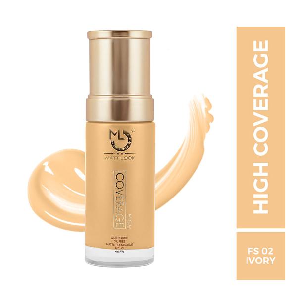 Matt look High Coverage Waterproof Oil Free Matte SPF 25 Foundation