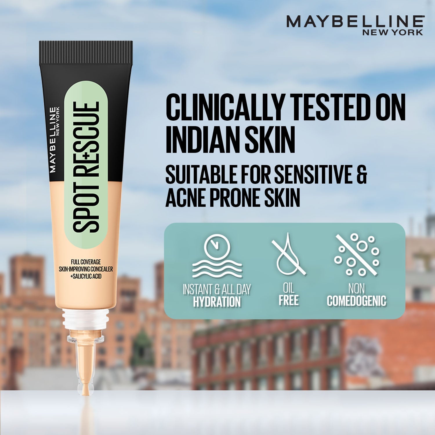 Maybelline New York Fit Me Spot Rescue Full Coverage Concealer, Fades Spots, Minimizes Pimples