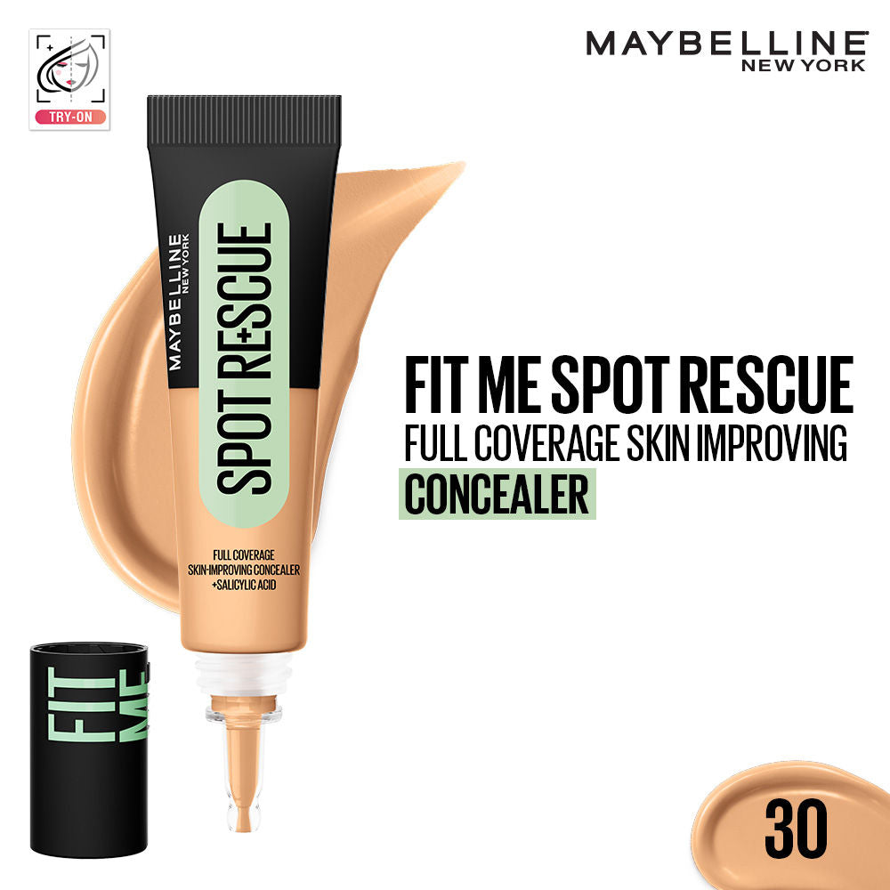 Maybelline New York Fit Me Spot Rescue Full Coverage Concealer, Fades Spots, Minimizes Pimples