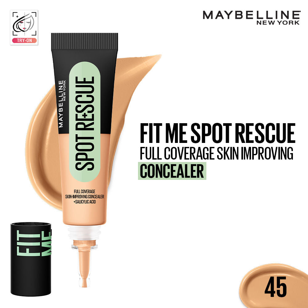 Maybelline New York Fit Me Spot Rescue Full Coverage Concealer, Fades Spots, Minimizes Pimples