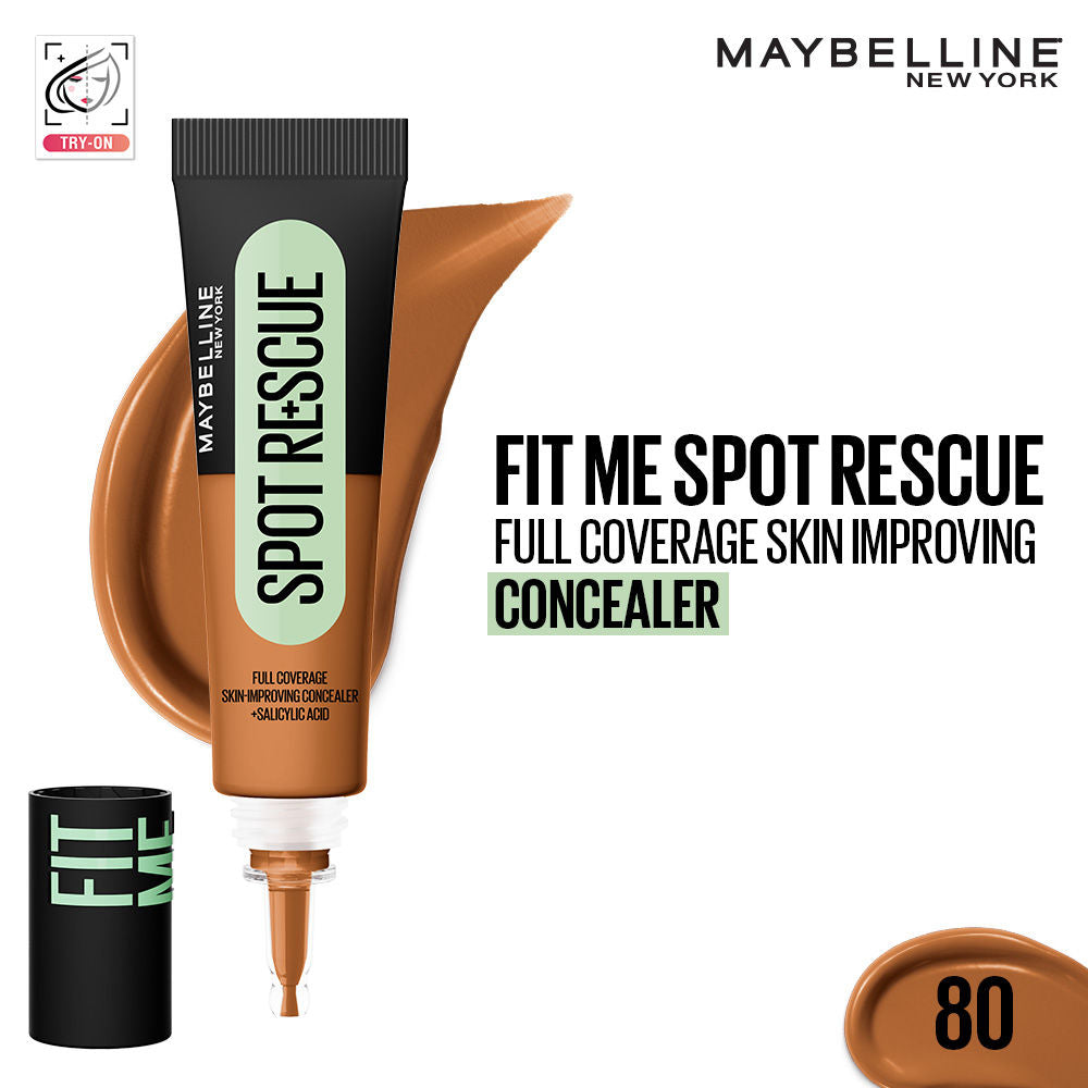 Maybelline New York Fit Me Spot Rescue Full Coverage Concealer, Fades Spots, Minimizes Pimples