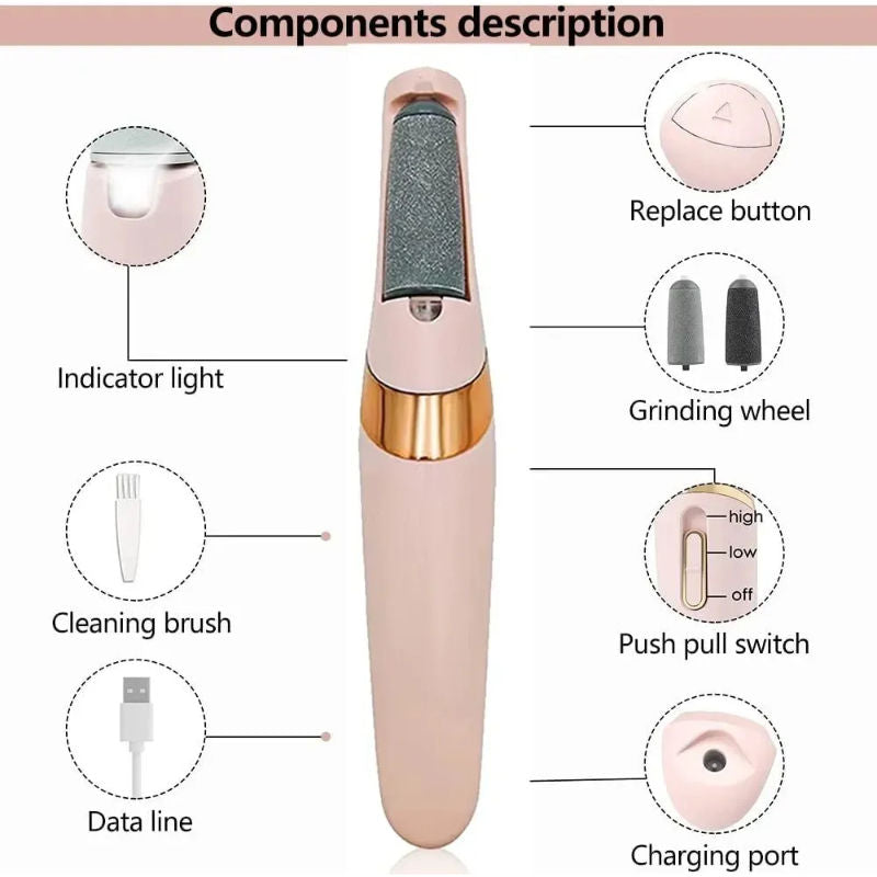 SEMINO Electronic Rechargeable Pedicure Device For Foot Care
