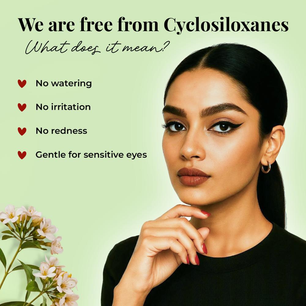 Just Herbs Naynam Day - Long Kohl Kajal - Sweet Almond Oil & Vitamin E - Smudgeproof & Transferproof