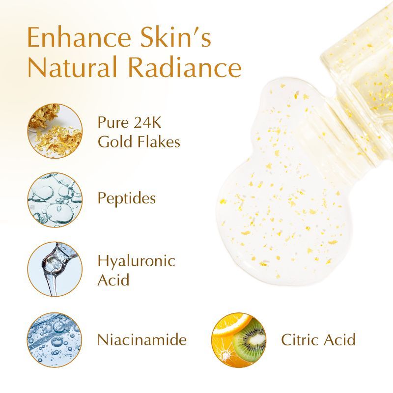 Bio-essence 24K Gold Toner, Pore Tightening, Hyaluronic Acid, Niacinamide & Peptides