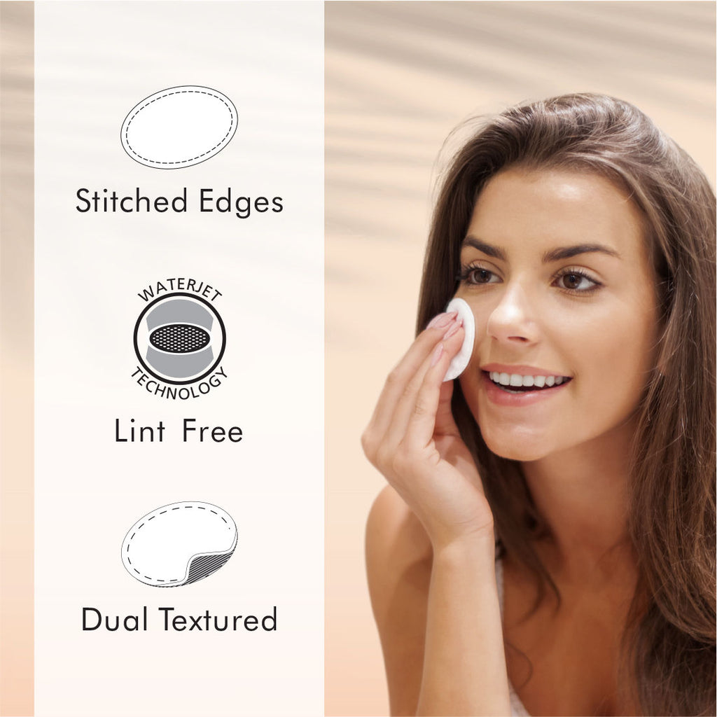 Tulips 100 Round Facial Cotton Pads For Applying & Removing Makeup - Sensitive Skin