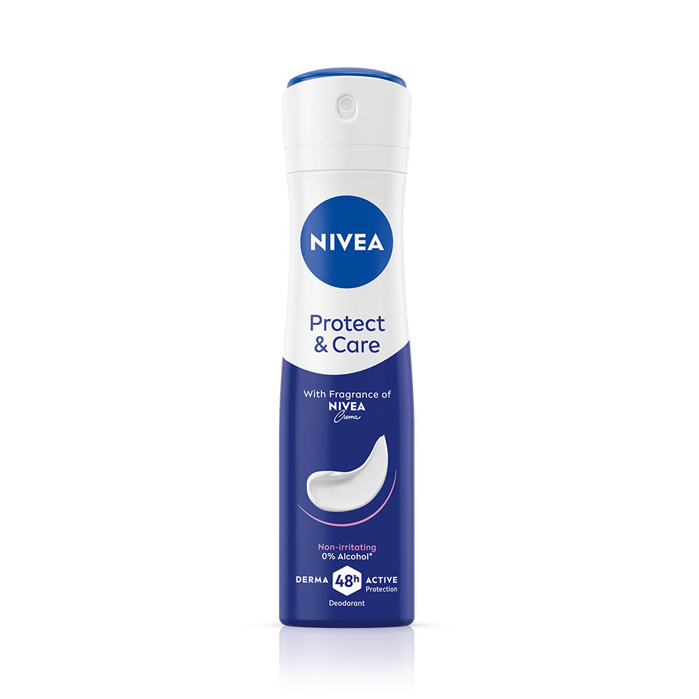 NIVEA WoMEN Deodorant, Protect & Care, Non-Irritating & 48h Protection with NIVEA Creme Fragrance