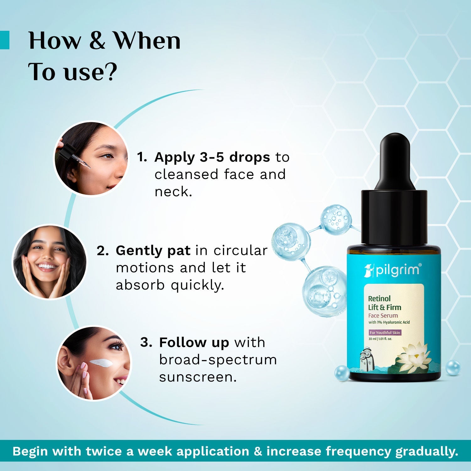 Pilgrim Retinol & Hyaluronic Acid Lift & Firm Serum