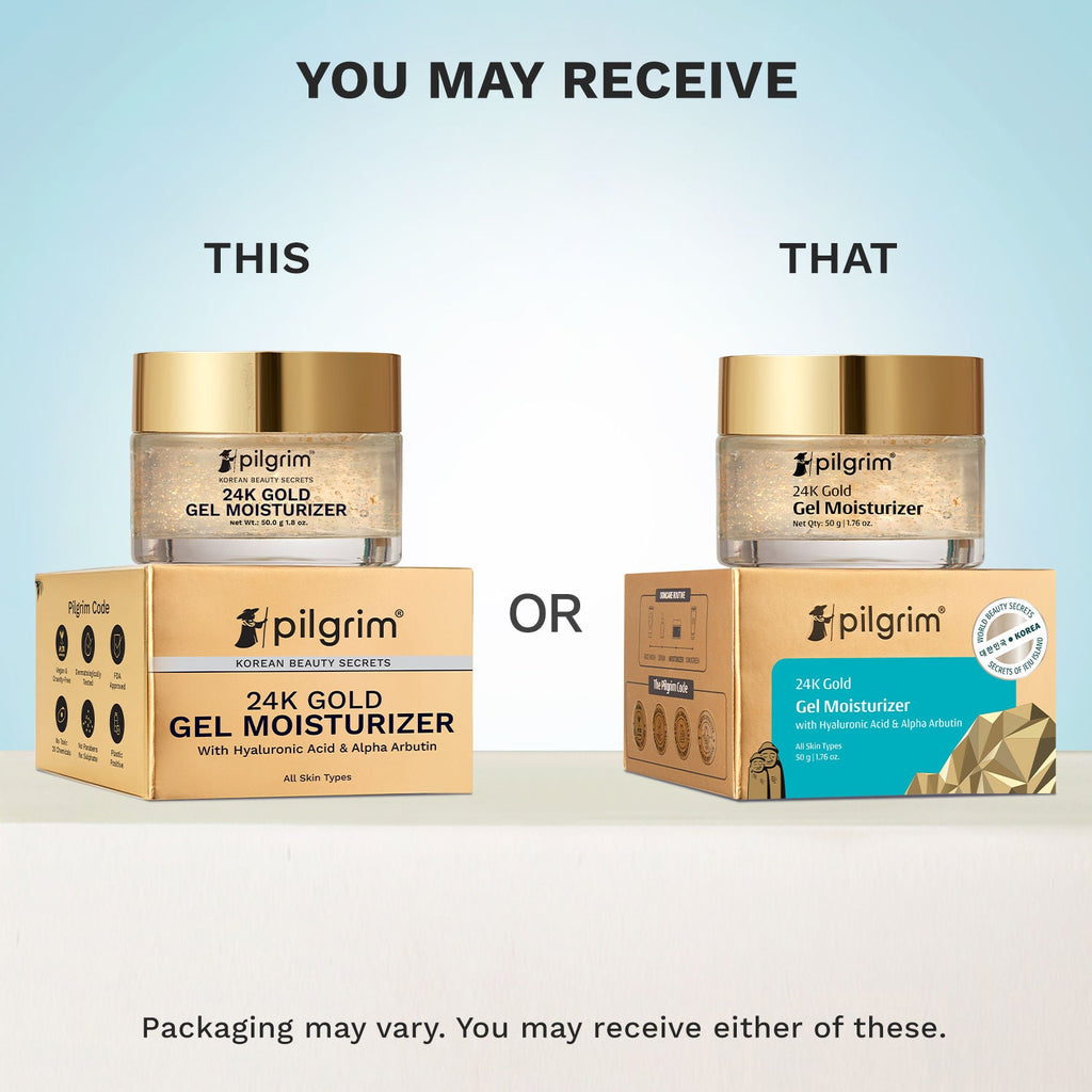 Pilgrim 24k Gold Gel Moisturizer With Hyaluronic Acid & Alpha Arbutin